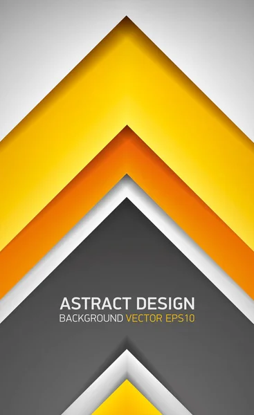 Résumé du fond du volume. Rayures jaune, orange et grise, couverture pour la présentation du projet, design vectoriel — Image vectorielle