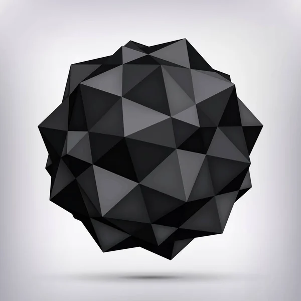 Volume forme géométrique, lignes et points, cristal 3d, objet