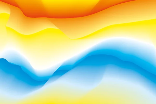 Fondo de ondas de color abstracto, degradado de colores borrosa, patrón suave para su presentación, fondo de pantalla de diseño vectorial — Vector de stock