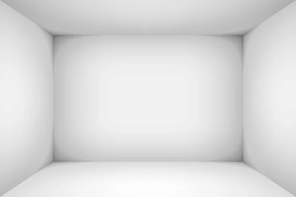 Den Innenraum der Box. leeres weißes Zimmer. Vektor Design Illustration. Attrappe für Ihr Geschäftsprojekt — Stockvektor