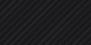 Eğimli birim gerçekçi kabartma doku, demir çit, şeritler, siyah 3d geometrik desen, tasarım vektör koyu arka plan