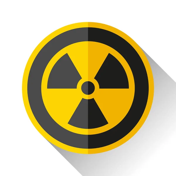 Strahlungszeichen-Symbol in flachem Stil auf weißem Hintergrund, giftiges Emblem, Vektordesign-Illustration für Ihr Projekt — Stockvektor
