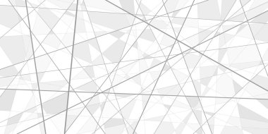 Soyut vektör arka plan, daha fazla satır ve üçgen parçaları, geometri illüstrasyon, beyaz teknoloji duvar kağıdı