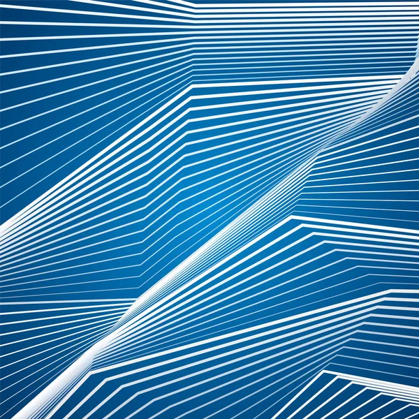 Diseños Líneas Blancas Sobre Fondo Azul Ondas Abstractas Elementos Vectoriales — Archivo Imágenes Vectoriales