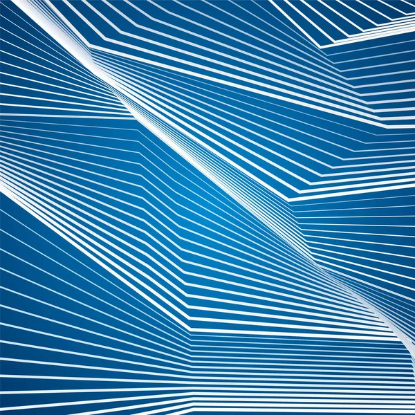 Diseños Líneas Blancas Sobre Fondo Azul Ondas Abstractas Elementos Vectoriales — Archivo Imágenes Vectoriales