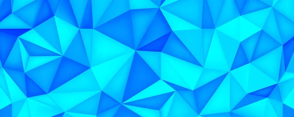 低ポリ表面テクスチャ 多角形 背景色が水色 青色の結晶 三角形のモザイク 創造的な折り紙の壁紙 テンプレート ベクトル デザイン — ストックベクタ