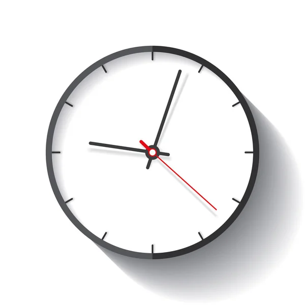 Icono Del Reloj Estilo Plano Temporizador Sobre Fondo Blanco Vigilancia — Vector de stock