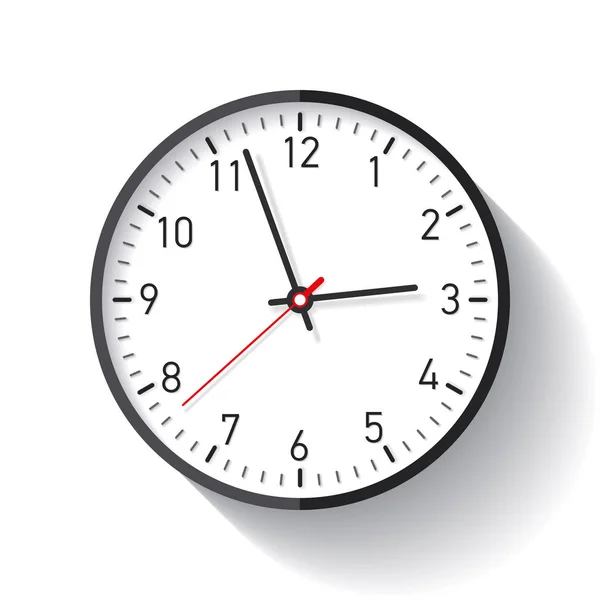 Icono Del Reloj Estilo Plano Temporizador Sobre Fondo Blanco Vigilancia — Vector de stock