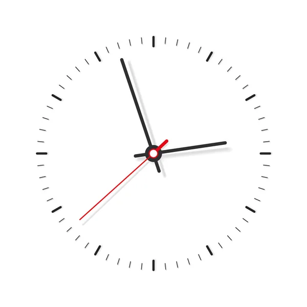 Icône Horloge Minimaliste Dans Style Plat Minuterie Sur Fond Blanc — Image vectorielle
