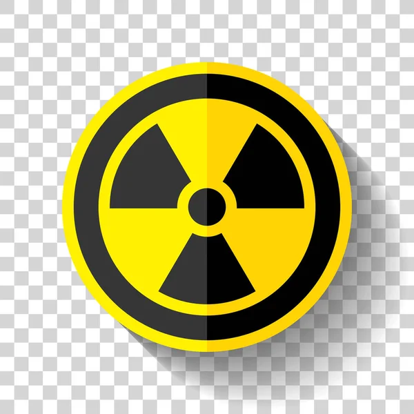 Strahlungszeichen Symbol Flachem Stil Auf Transparentem Hintergrund Giftiges Emblem Vektordesign — Stockvektor