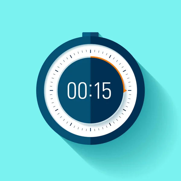 Icono Cronómetro Estilo Plano Temporizador Sobre Fondo Azul Reloj Deportivo — Vector de stock