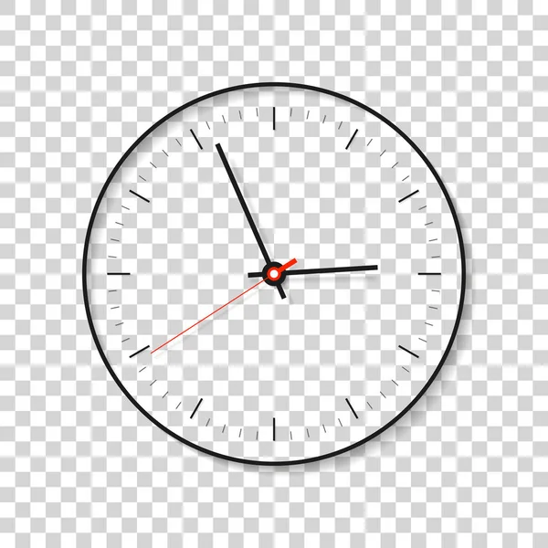 Простий Годинник Мінімалістичний Таймер Прозорому Фоні Бізнес Годинник Векторний Елемент — стоковий вектор