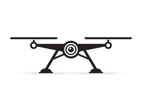 Ilustrasi Gaya Datar Ikon Drone Inf Alat Modern Dengan Latar - Stok Vektor