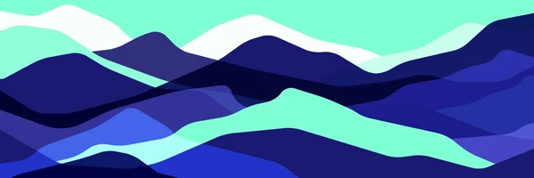Trend Χρώμα Βουνά Ημιδιαφανή Κύματα Αφηρημένα Σχήματα Γυαλιού Σύγχρονο Υπόβαθρο — Διανυσματικό Αρχείο