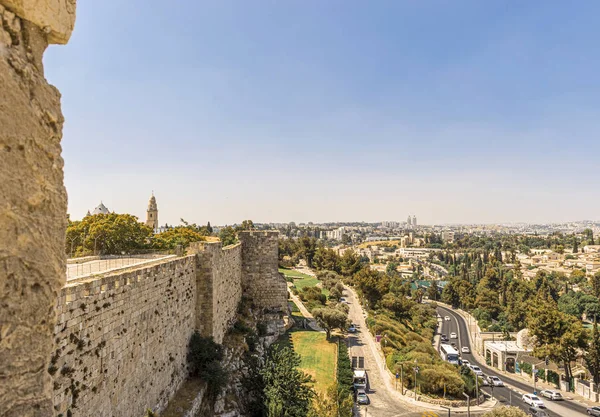 Herod 'un manzarası Büyük Saray ve Kudüs' ün eski şehri — Stok fotoğraf