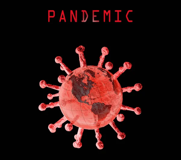 Coronavirus Engulfing World Pandemic Text Alert — Stock Photo, Image