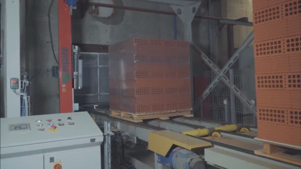 Tegeltillverkning Ihåliga Keramiska Tegelfabrik Tegeltillverkning Tegelfabrik — Stockvideo