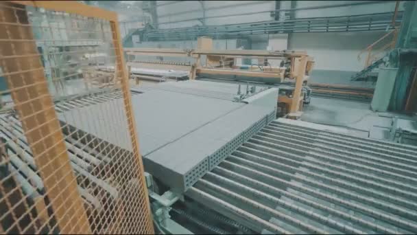 中空瓷砖厂 砖块生产 — 图库视频影像