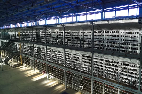 stock image mining farm, video cards and asiki mining farm.