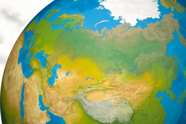 惑星地球、地球のイラスト世界の物理的な地図. — ストック写真