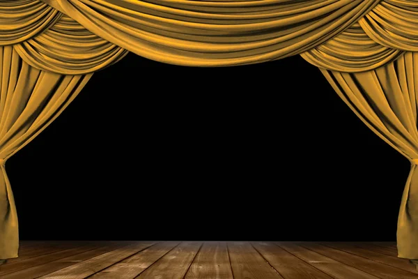 Theatre curtain and lighting on stage. Illustration of the curtain of theater. — Stock Photo, Image