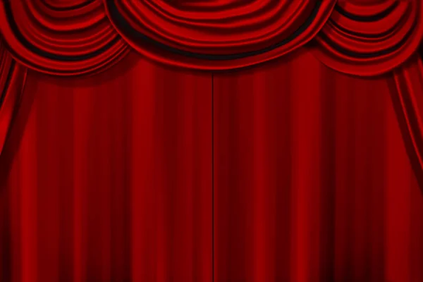 Theatre curtain and lighting on stage. Illustration of the curtain of theater. — Stock Photo, Image