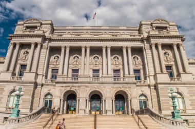 Washington, Amerika Birleşik Devletleri - 23 Haziran 2017: Kongre Kütüphanesi. Amerika Birleşik Devletleri'ndeki en büyük kütüphane