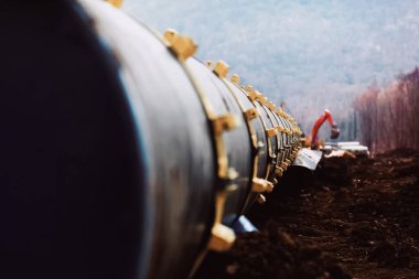 Borular bir gaz boru hattı, inşaat ve nakliye için-gaz ve petrol boru hatları düzenleme.