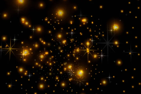Animierte Sterne Auf Schwarzem Hintergrund Der Sternenhimmel — Stockfoto