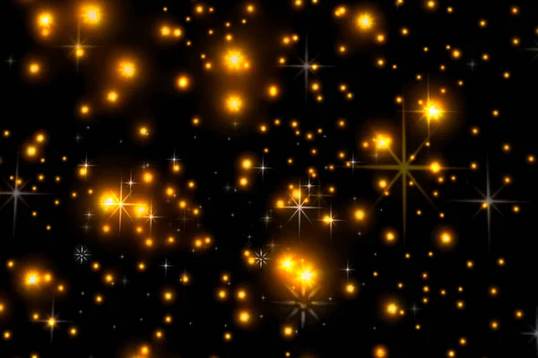 Estrellas Animadas Sobre Fondo Negro Cielo Estrellado —  Fotos de Stock