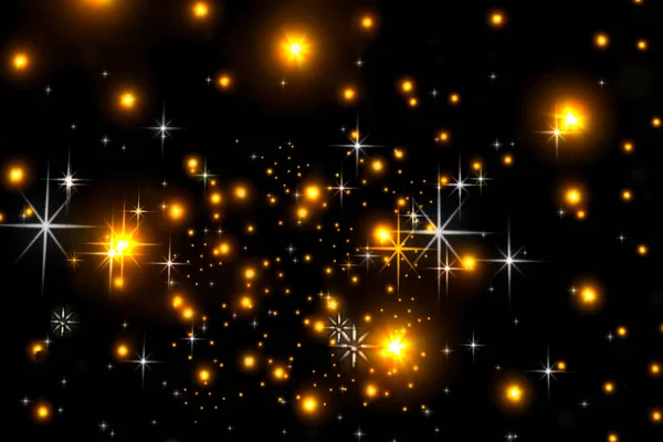 Animierte Sterne Auf Schwarzem Hintergrund Der Sternenhimmel — Stockfoto
