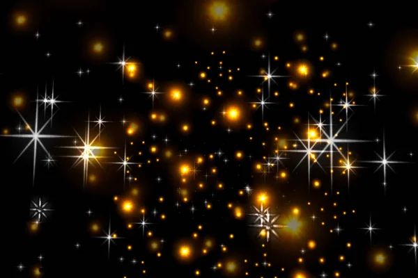 Estrelas Animadas Sobre Fundo Preto Céu Estrelado — Fotografia de Stock