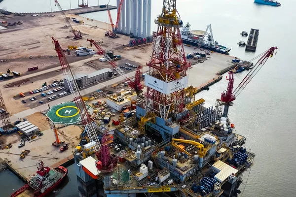 2013 Ukc North Sea December 2019 Drilling Platform Port 유막을 — 스톡 사진