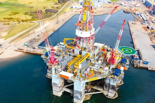 2013 Ukc North Sea December 2019 Drilling Platform Port 유막을 — 스톡 사진