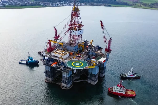 2013 Ukc North Sea December 2019 Drilling Platform Port 유막을 — 스톡 사진