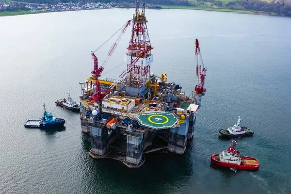 2013 Ukc North Sea December 2019 Drilling Platform Port 유막을 — 스톡 사진