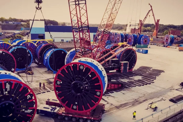 Novorossiysk Rusia Junio 2019 Almacén Bahías Cable Puerto Carga Puerto — Foto de Stock