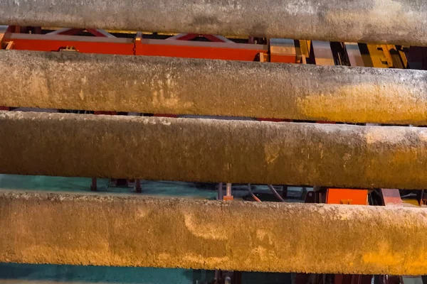 Tuberías Para Instalar Gasoducto Fondo Del Mar Construcción Del Gasoducto — Foto de Stock