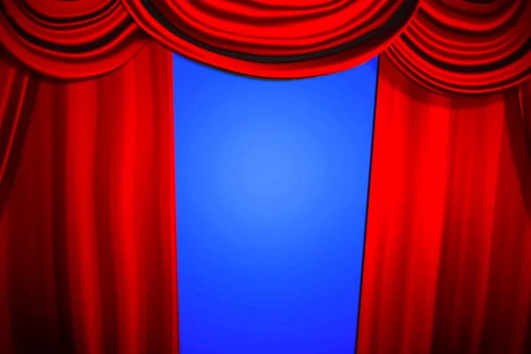 Theatre Curtain Lighting Stage Illustration Curtain Theater — Stock Photo, Image