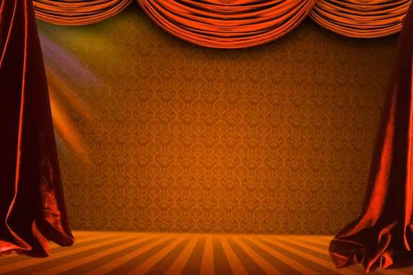 Theatre Curtain Lighting Stage Illustration Curtain Theater — Stock Photo, Image