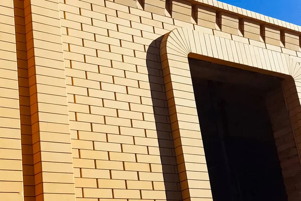House Made Yellow Silicate Brick Walls Facade House Made Brick — Stock Photo, Image