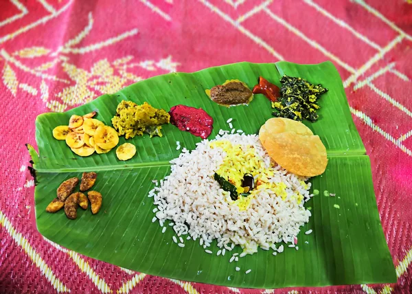 Geleneksel Onam Yemekleri — Stok fotoğraf