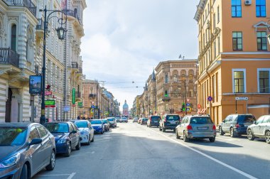 The streets of St Petersburg clipart