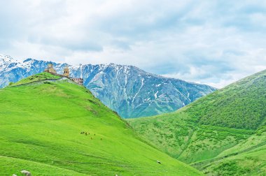 The mountains of Kazbegi National Park clipart