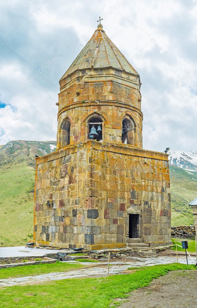 The bell tower of Gergeti Church