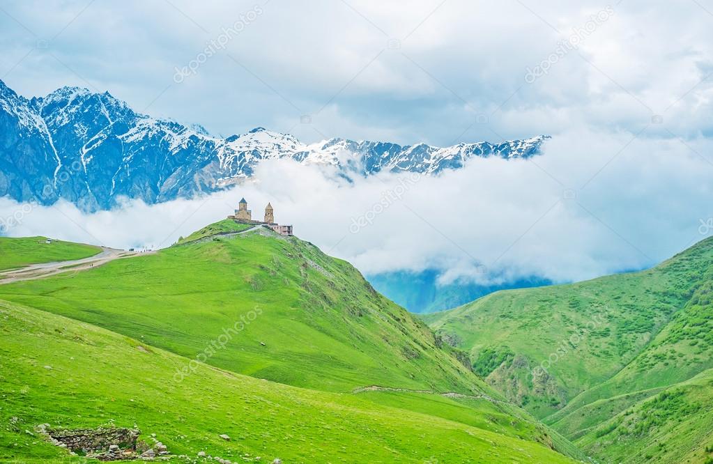 The white clouds in mountains