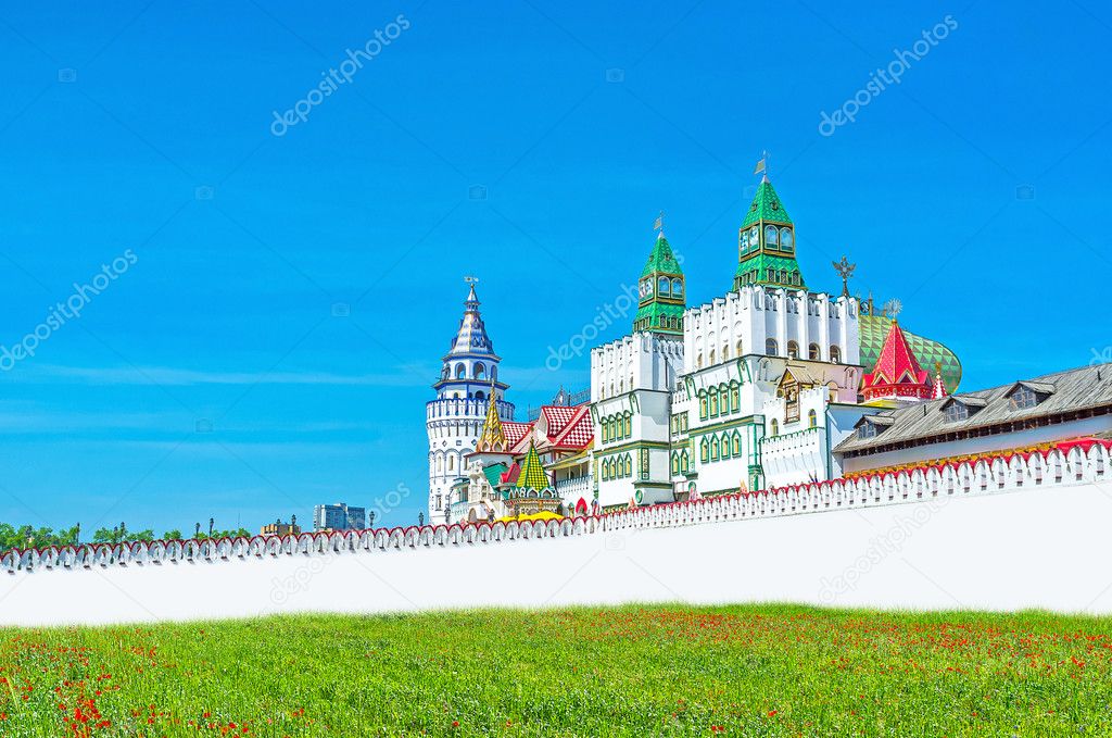 The white Gate of Izmailovsky Kremlin