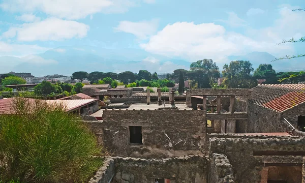 Lo skyline di Pompei — Foto Stock