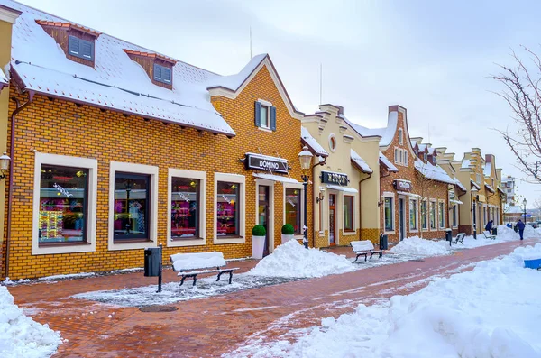 La calle nevada — Foto de Stock