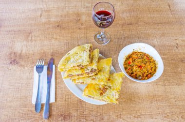 Geleneksel Svan akşam yemeği